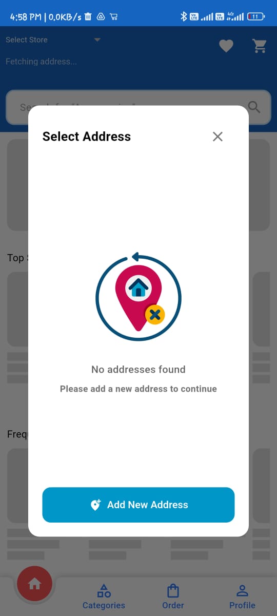 Add new address option