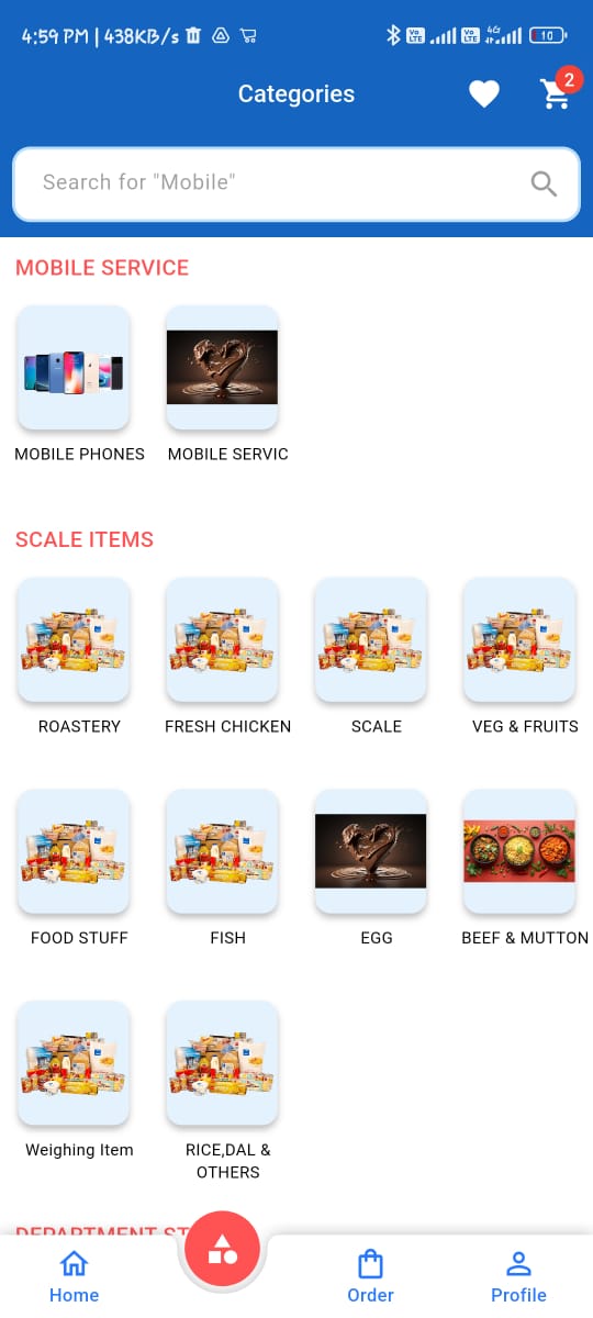 Product Categories Overview with Segmented Services and Scale Items